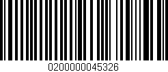 Código de barras (EAN, GTIN, SKU, ISBN): '0200000045326'