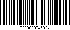 Código de barras (EAN, GTIN, SKU, ISBN): '0200000046934'