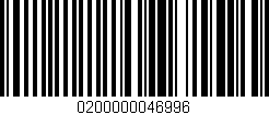 Código de barras (EAN, GTIN, SKU, ISBN): '0200000046996'