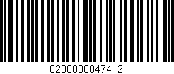 Código de barras (EAN, GTIN, SKU, ISBN): '0200000047412'
