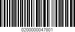 Código de barras (EAN, GTIN, SKU, ISBN): '0200000047801'