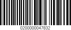 Código de barras (EAN, GTIN, SKU, ISBN): '0200000047832'