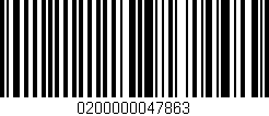 Código de barras (EAN, GTIN, SKU, ISBN): '0200000047863'