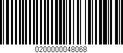 Código de barras (EAN, GTIN, SKU, ISBN): '0200000048068'