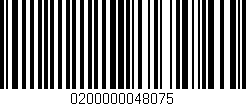 Código de barras (EAN, GTIN, SKU, ISBN): '0200000048075'