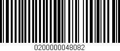 Código de barras (EAN, GTIN, SKU, ISBN): '0200000048082'