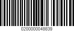 Código de barras (EAN, GTIN, SKU, ISBN): '0200000048839'