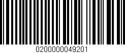 Código de barras (EAN, GTIN, SKU, ISBN): '0200000049201'