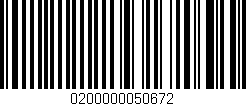 Código de barras (EAN, GTIN, SKU, ISBN): '0200000050672'