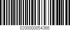 Código de barras (EAN, GTIN, SKU, ISBN): '0200000054366'
