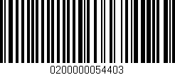 Código de barras (EAN, GTIN, SKU, ISBN): '0200000054403'