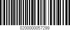Código de barras (EAN, GTIN, SKU, ISBN): '0200000057299'