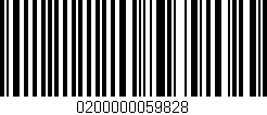 Código de barras (EAN, GTIN, SKU, ISBN): '0200000059828'