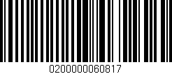 Código de barras (EAN, GTIN, SKU, ISBN): '0200000060817'