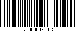Código de barras (EAN, GTIN, SKU, ISBN): '0200000060886'