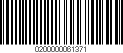 Código de barras (EAN, GTIN, SKU, ISBN): '0200000061371'
