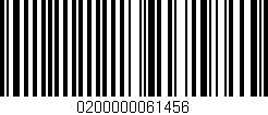 Código de barras (EAN, GTIN, SKU, ISBN): '0200000061456'