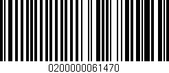 Código de barras (EAN, GTIN, SKU, ISBN): '0200000061470'