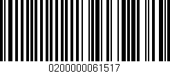 Código de barras (EAN, GTIN, SKU, ISBN): '0200000061517'