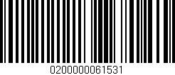 Código de barras (EAN, GTIN, SKU, ISBN): '0200000061531'