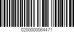 Código de barras (EAN, GTIN, SKU, ISBN): '0200000064471'