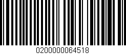 Código de barras (EAN, GTIN, SKU, ISBN): '0200000064518'