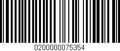 Código de barras (EAN, GTIN, SKU, ISBN): '0200000075354'