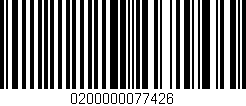 Código de barras (EAN, GTIN, SKU, ISBN): '0200000077426'