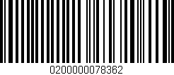 Código de barras (EAN, GTIN, SKU, ISBN): '0200000078362'