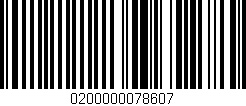 Código de barras (EAN, GTIN, SKU, ISBN): '0200000078607'