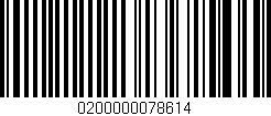 Código de barras (EAN, GTIN, SKU, ISBN): '0200000078614'