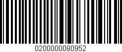 Código de barras (EAN, GTIN, SKU, ISBN): '0200000080952'