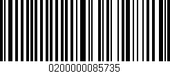 Código de barras (EAN, GTIN, SKU, ISBN): '0200000085735'
