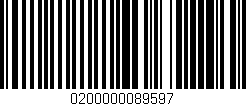 Código de barras (EAN, GTIN, SKU, ISBN): '0200000089597'