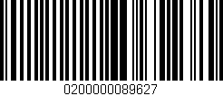 Código de barras (EAN, GTIN, SKU, ISBN): '0200000089627'