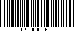 Código de barras (EAN, GTIN, SKU, ISBN): '0200000089641'