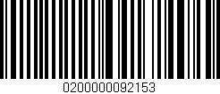 Código de barras (EAN, GTIN, SKU, ISBN): '0200000092153'