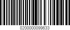 Código de barras (EAN, GTIN, SKU, ISBN): '0200000099633'