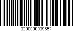 Código de barras (EAN, GTIN, SKU, ISBN): '0200000099657'