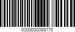 Código de barras (EAN, GTIN, SKU, ISBN): '0200000099770'