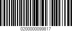 Código de barras (EAN, GTIN, SKU, ISBN): '0200000099817'