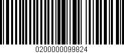 Código de barras (EAN, GTIN, SKU, ISBN): '0200000099824'