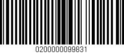 Código de barras (EAN, GTIN, SKU, ISBN): '0200000099831'