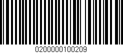 Código de barras (EAN, GTIN, SKU, ISBN): '0200000100209'
