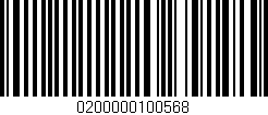Código de barras (EAN, GTIN, SKU, ISBN): '0200000100568'