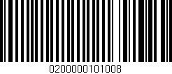 Código de barras (EAN, GTIN, SKU, ISBN): '0200000101008'