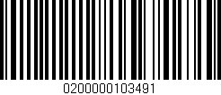 Código de barras (EAN, GTIN, SKU, ISBN): '0200000103491'