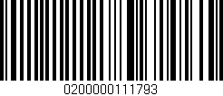 Código de barras (EAN, GTIN, SKU, ISBN): '0200000111793'
