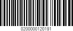 Código de barras (EAN, GTIN, SKU, ISBN): '0200000120191'