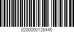 Código de barras (EAN, GTIN, SKU, ISBN): '0200000126445'